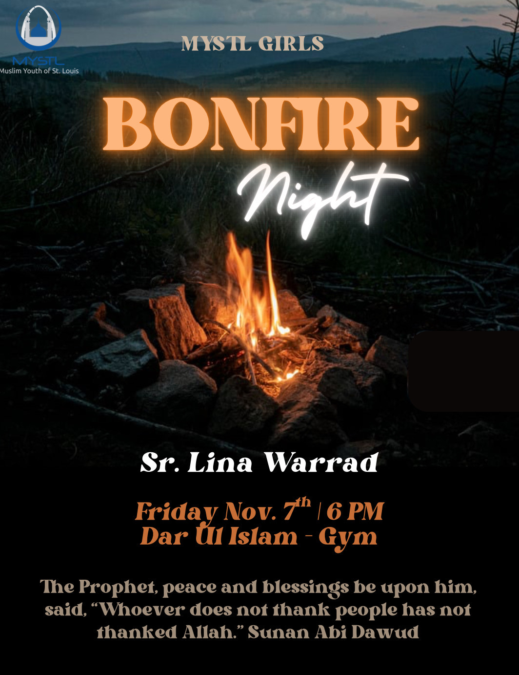 Join MYSTL Girls THIS Saturday as we delve into the concept of rizq with Sr. Fareha Khan. Refreshments included! See you all there, inshAllah! 😊 Details below: 📆 Saturday, Aug. 30th ⏰ 1:20 PM 📍Dar Ul Islam- Iqra Library