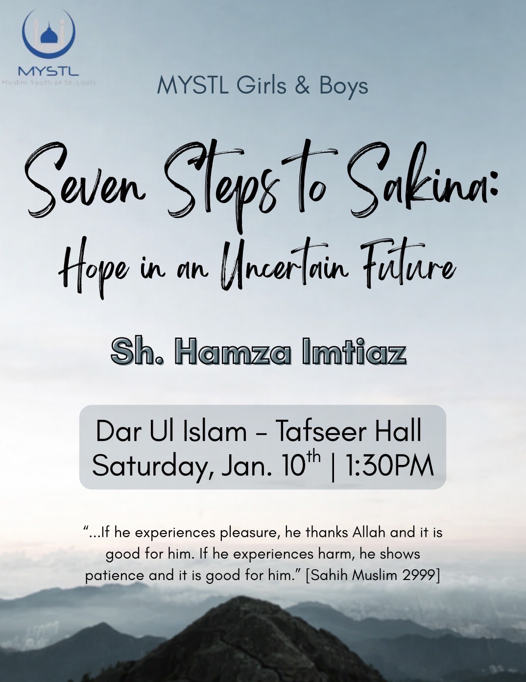 Join MYSTL Girls THIS Saturday as we delve into the concept of rizq with Sr. Fareha Khan. Refreshments included! See you all there, inshAllah! 😊 Details below: 📆 Saturday, Aug. 30th ⏰ 1:20 PM 📍Dar Ul Islam- Iqra Library