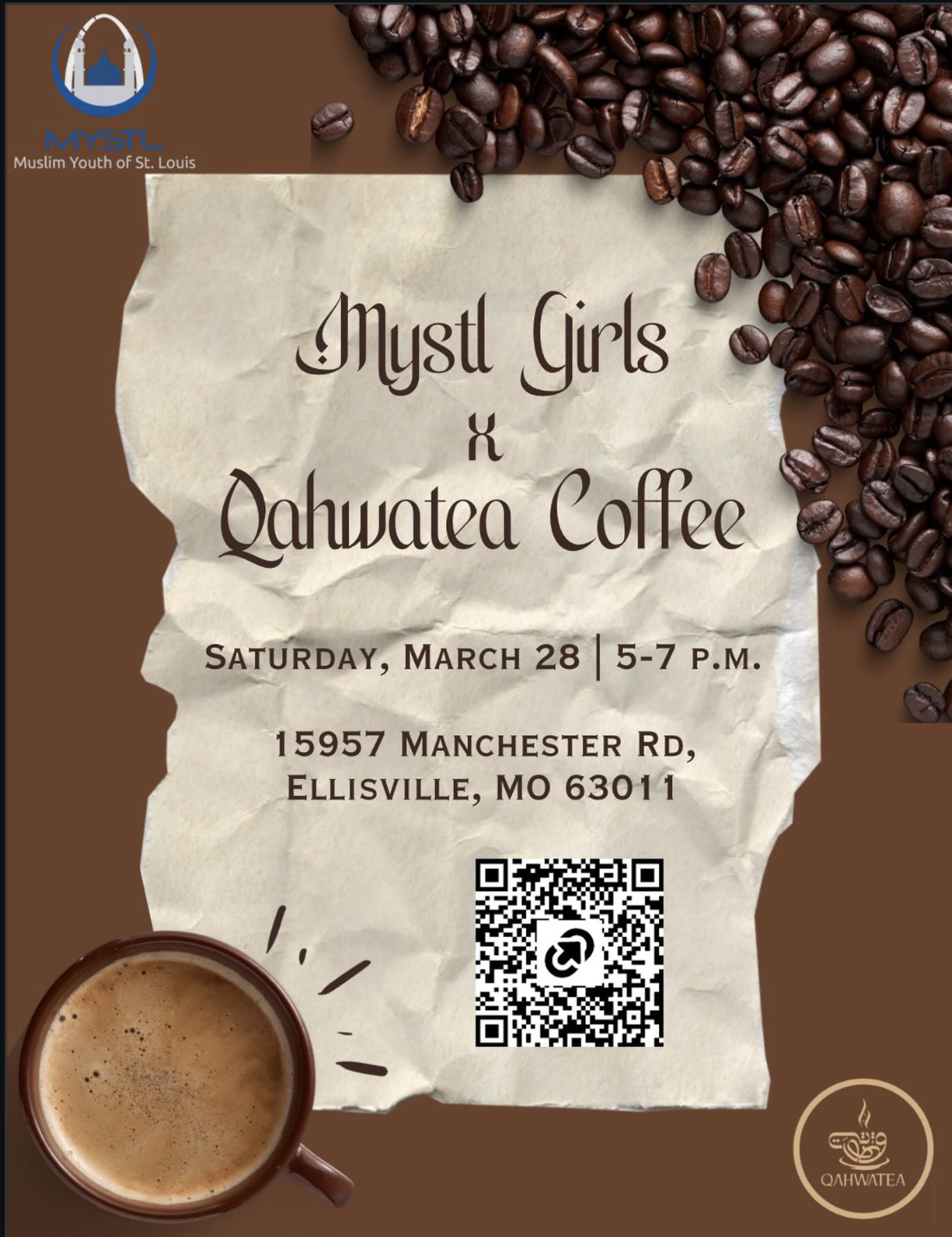 Join MYSTL Girls THIS Saturday as we delve into the concept of rizq with Sr. Fareha Khan. Refreshments included! See you all there, inshAllah! 😊 Details below: 📆 Saturday, Aug. 30th ⏰ 1:20 PM 📍Dar Ul Islam- Iqra Library